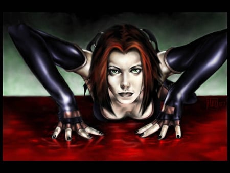 Bloodrayne - vampire, comic, damphir, game, fantasy, female, bloodrayne