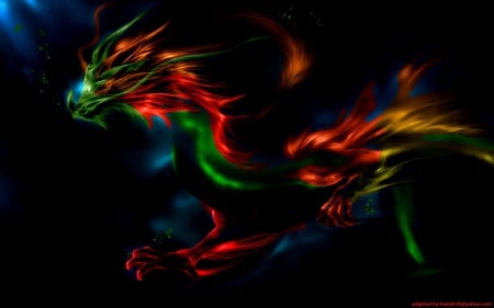 dragon - fantasy, colors, graphics, dragon