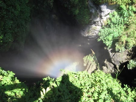 Devil's Troath Cave - cave, rainbows, mountain, bulgaria