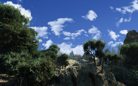 Newcastle Ridge - trees, nature, blue, sky