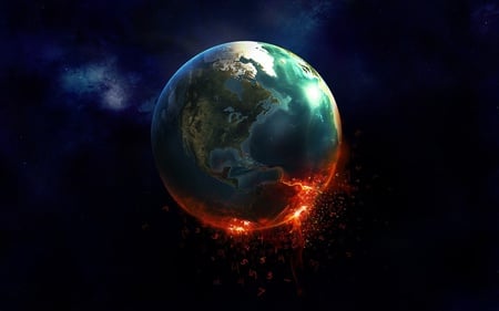 Burning Earth - life, stunning, space, planet, gurning, earth