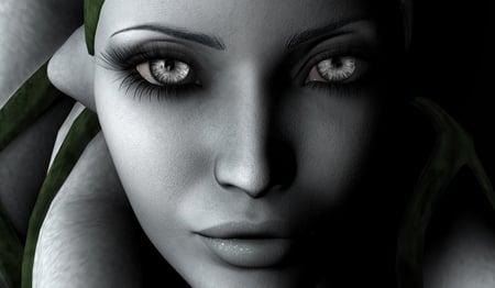 Woman - woman, portrait, eyes, 3d