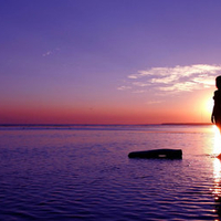 A Quick Dip Before Sunset