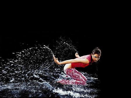 Water - water, splash, 3d, girl, abstract