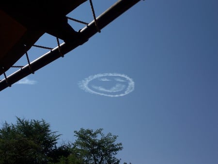 smile - face, sky, blue, clouds, happy smilly face, smile