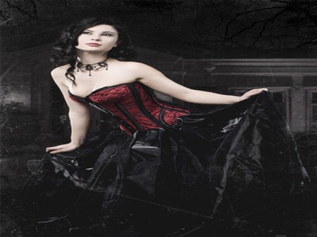 gothic lady - lady, gothic, people, dark