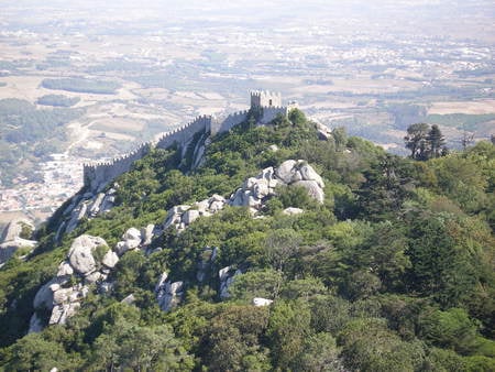 Sintra from Castle - landscape, mountains, nature, portugal