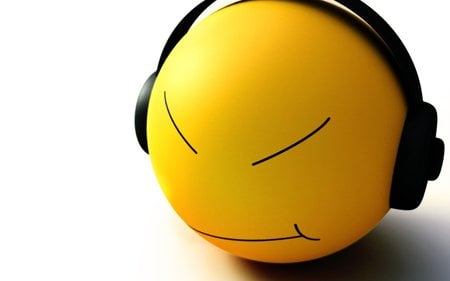 Emoticons with headphones - headphones, emoticons, head, with