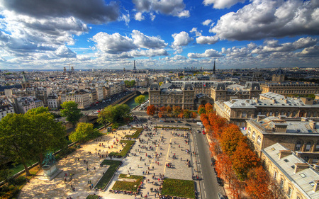 Liberty Heights - view, autumn, landscape, beautiful, clouds, city