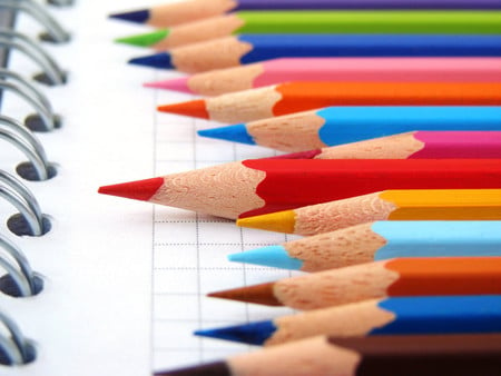 color pencils - blue, red, green, color, pink, pencil