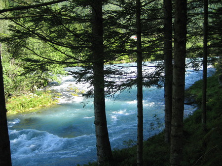 Glacier river - fjord, river, norway, forest