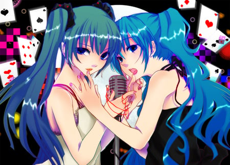 beautiful! - card, music, miku, eyes blue