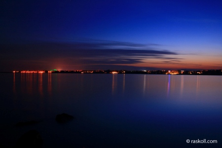 Sozopol at night - night, photo, black sea, bulgaria