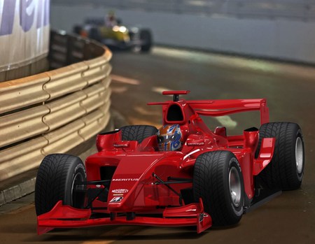 GP2 Formula Car - speed, fast, race way, red, track, meritus, driver, gp2 formula car