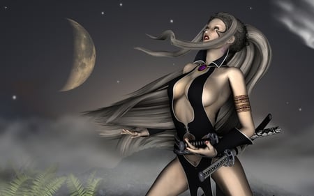 Betrayed Love - moon, fantasy, female, daz3d