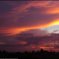 Sunset clouds orange