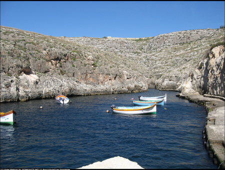 Beautiful Malta - countries, places, boats, blue, water, rock