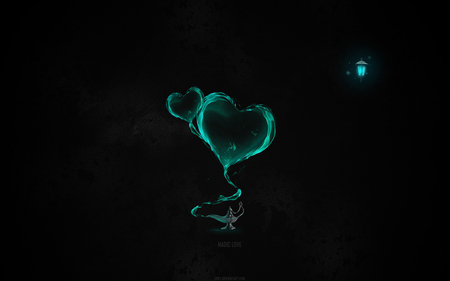 Abstract heart - love, abstract, cool, 3d, black