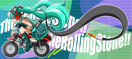 Motorcycle! - otaku, motorcycle, anime, blue