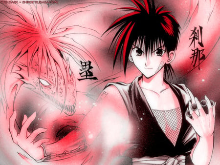 RECCA - flame, flame dragon, yanagi, recca, flamecaster, dragon, goku, flame of recca