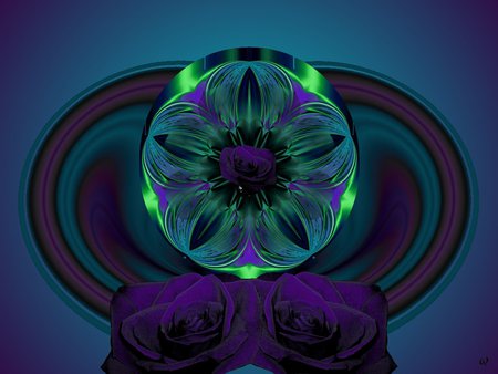 Purple Beauty - eye candy, collage, 3d, fractal, abstract