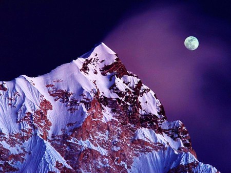 Moonlight-over-Himalayas - himalayas, picture, moonlight, beautiful