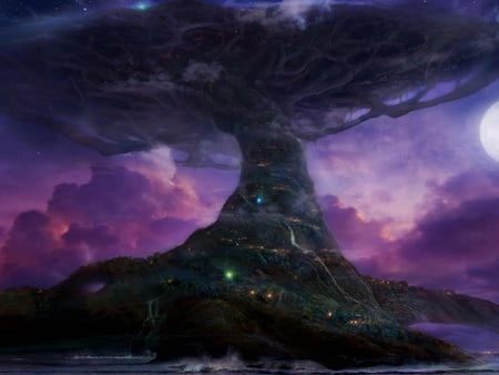 yggdrasil - cg, world, tree, life