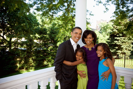 President Barack Obama and Family - president obama, president, first family, obama