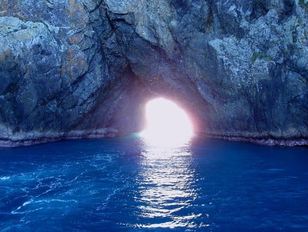 Hole-in-Rock-Blue Water - picture, in-rock, cool, blue, water, hole