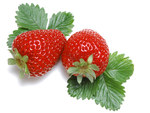 Two strawberries