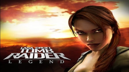 lara-croft-tomb-raider-legend - girls, anime, lara croft, red, tomb, raider, video games, sky