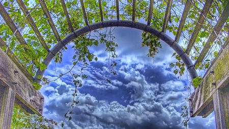 Sky - nature, arch, sky, blue, beautiful