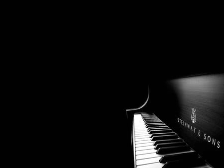 Romance Piano - piano, black, white, romance