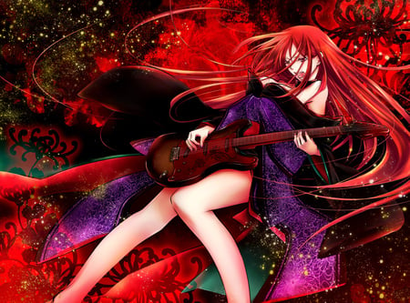 Rock Out - anime, rock n roll, girl, guitar