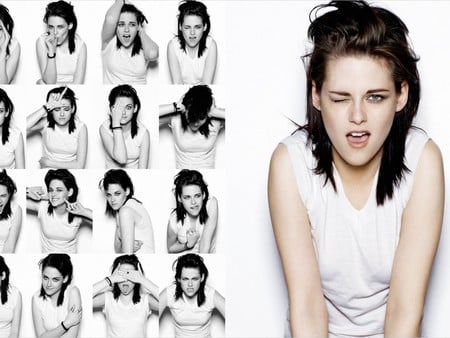 Kristen Stewart winking - winking, kristen, actress, stewart