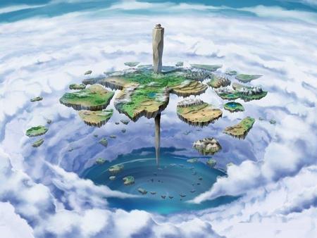 Flying island - island in the sky