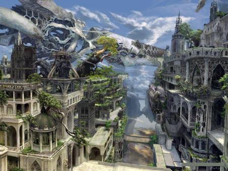 Fantasy City - ruines, city