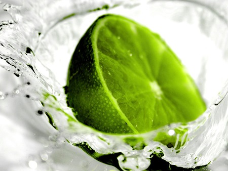 Green Lime !!! - water, lemon