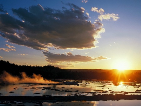 sundown and clouds  - clouds