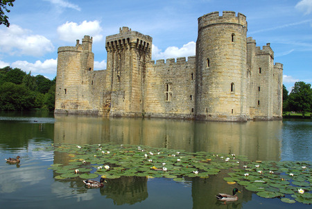 Bodiam Castle - bodiam castle, england, moat, castle