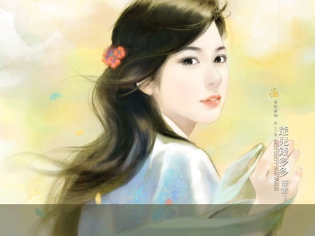 Chinese girl - art, softly, chinese girl, female, paintings, sweet, bautiful