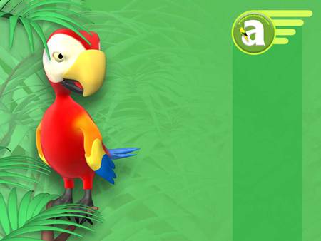 a parrots world - wallpaper, world, cartoon, parrot