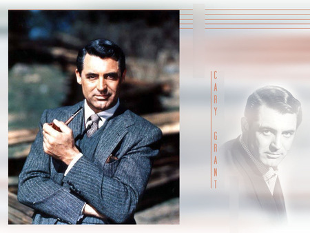 Cary Grant - male, handsome, nice eyes, actor, elegant, pipe