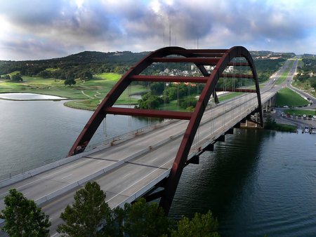 Montopolis Bridge - highway, bridge, montopolis, river