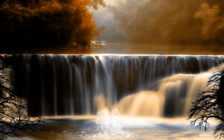 BEAUTIFUL AUTUMN FALLS - autumn, falls, forest, trees, waterfall