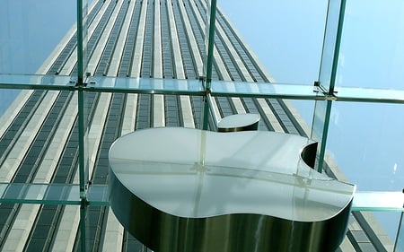 Apple Flagship Store - skyscraper, logo, architecture, apple