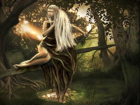 TREE ELF - tree, forest, elf, female