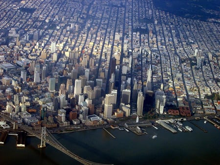 San Francisco - aerial views, san francisco, cities, california