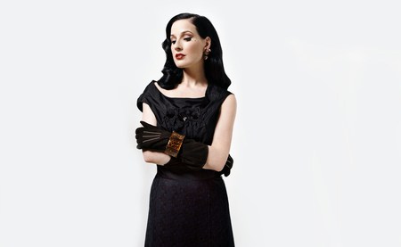 Just Dita - sexy, people, beautiful, gloves, black, model, dress