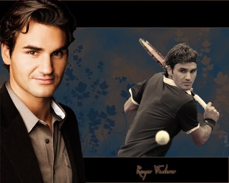 Roger Federer - male, handsome, tennis player, the best ever